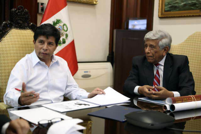Castillo y Romero en su primera reunión. Foto: Presidencia.