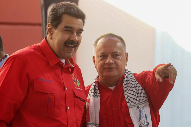Diosdado Cabello, en una movilización contra el imperialismo. Foto: