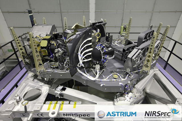 El instrumento NIRSpec opera a −235 ° C y es enfriado pasivamente. Foto: Astrium GmbH