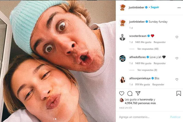 Justin Bieber y Hailey Baldwin celebran dos años de casados | FOTO: Instagram