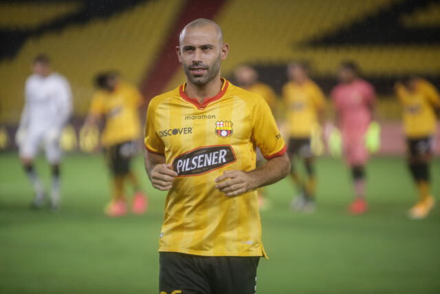 Javier Mascherano en Barcelona SC en el 2021. Foto: Barcelona SC