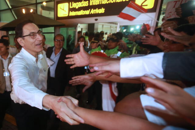 Vizcarra, entonces primer vicepresidente de la República, llegó al país la madrugada del 23 de marzo del 2018. Foto: Andina