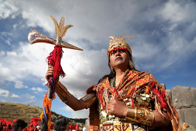 David Ancca tuvo el honor de representar al Inka del Bicentenario.