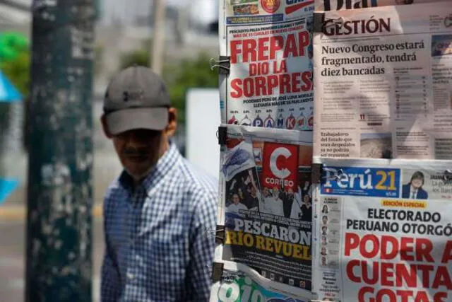Al día siguiente de los comicios algunos diarios se refirieron al logro del Frente Popular Agrícola del Perú. Foto: EFE