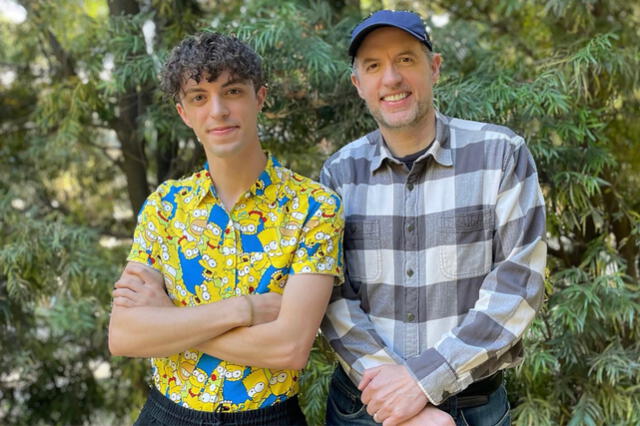 Rob y Johnny LaZebnik, padre e hijo, han colaborado para crear Portrait of a lackey on fire. Foto: The New York Post