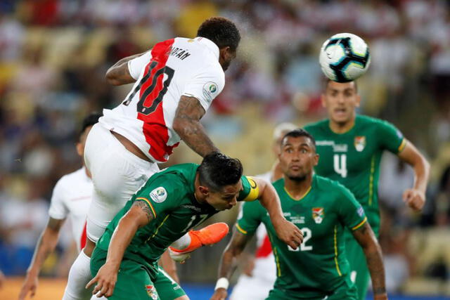 Jefferson Farfán anotó uno de los tantos en la victoria de Perú sobre Bolivia en la Copa América 2019. Foto: EFE