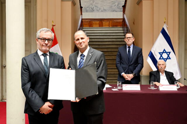 La ceremonia se llevó a cabo en el Ministerio de Relaciones Exteriores del Perú. Foto: Embajada de Israel