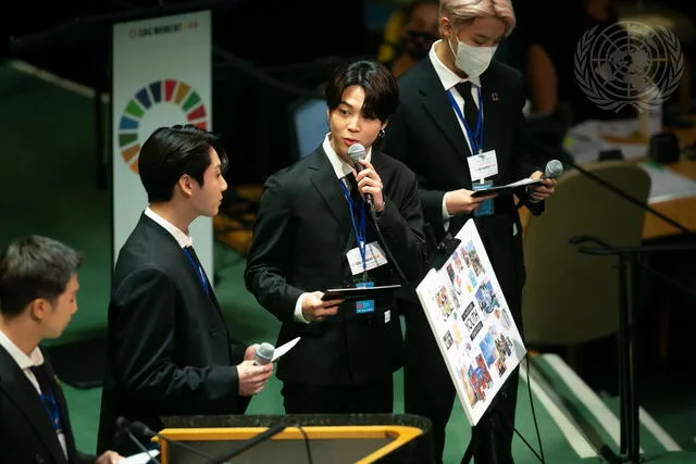 BTS en la ONU. foto: ONU Website