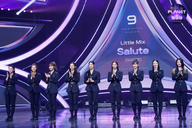 Girls Planet 999: equipo de nueve trainees para "Salute". Foto: Mnet