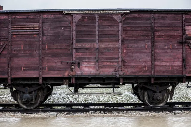 Vagón del tren de la muerte que transportaba a los prisioneros.