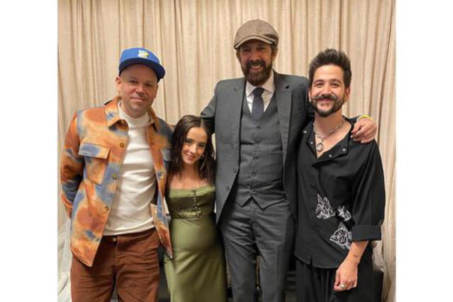 Residente, Evaluna, Juan Luis Guerra y Camilo en los Latin Grammy 2021. Foto: El Espectador