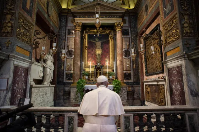 El papa celebrará la Semana Santa sin fieles a causa del coronavirus. Foto: Vatican Media.