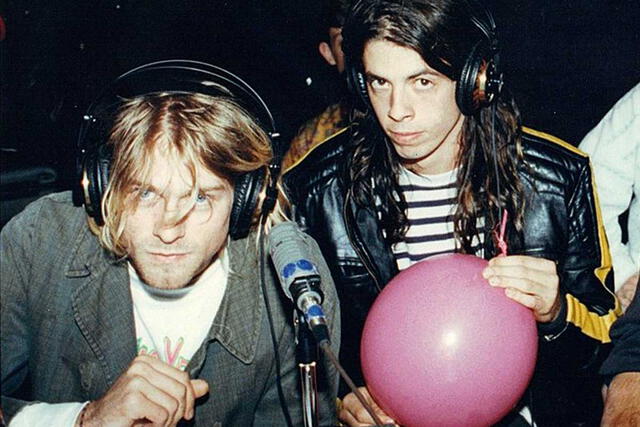Kurt Cobain y Dave Grohl. Foto: Julie Kramer