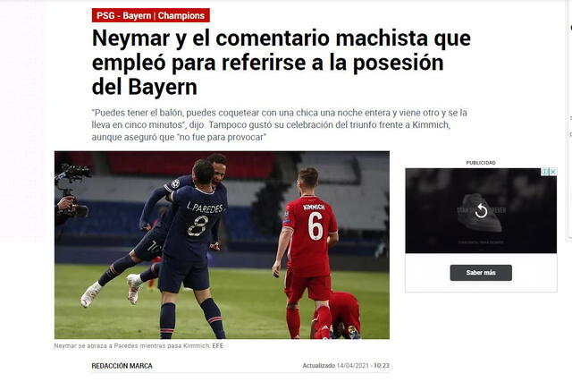 Neymar es criticado. Foto: Marca