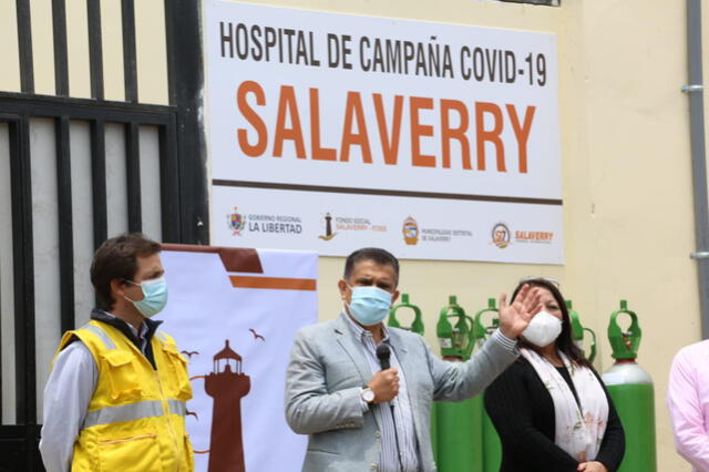 Fondo Social d Salaverry apoyo con hospital Temporal.Hospital temporal Salaverry. Foto Prensa GORE