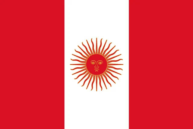 Tercera bandera del Perú. Foto: Wikipedia <br>   