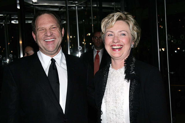 Harvey Weinstein y Hilary Clinton