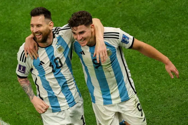 Messi y Julián Álvarez fueron los goleadores de Argentina en el Mundial. Foto: AFP
