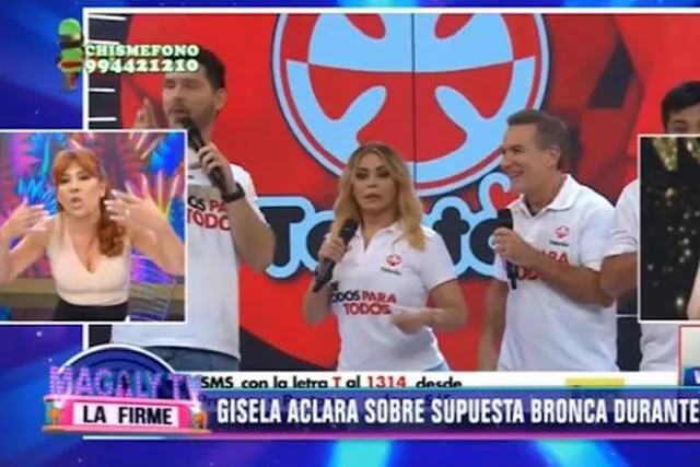 Según Rodrigo González, América TV estaría molesto con GIsela Valcárcel por llamar a Magaly Medina