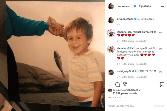 Bruno Ascenzo muestra foto de su infancia en Instagram