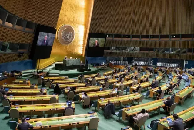 Vista geneal de la reunión de la Asamblea General de la ONU. Foto: EFE