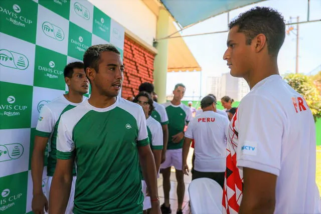 Juan Pablo Varillas y Murkel Dellien se enfrentarán en el primer partido de Copa Davis. Foto: Copa Davis