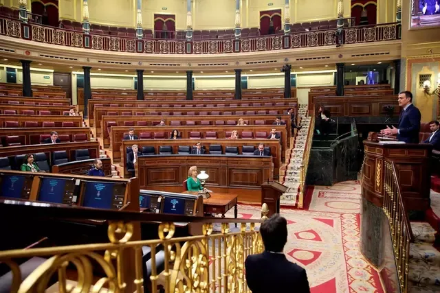 Presidente Pedro Sánchez en el hemiciclo del miércoles 18 de marzo. (Foto: Reuters)