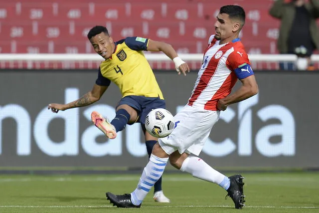 Byron Castillo enfrentó a Paraguay en las recientes eliminatorias sudamericanas. Foto: AFP