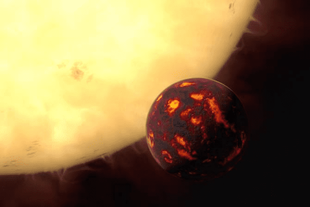 Ilustración del 'planeta infernal', 55 Cancri e.