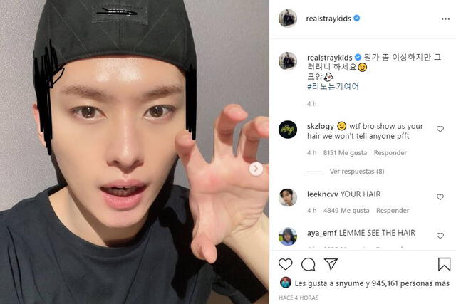 Lee Know de Stray Kids en Instagram. Foto: captura de @realstraykids