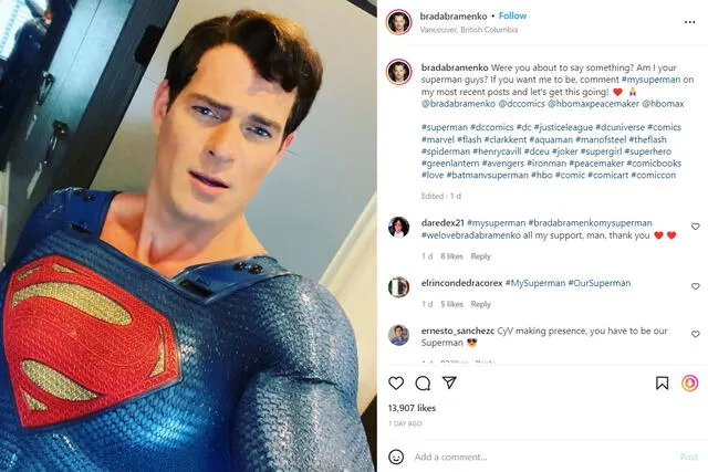 Brad Abramenko espera volver como Superman para la próxima temporada de Peacemaker. Foto: Instagram/@bradabramenko