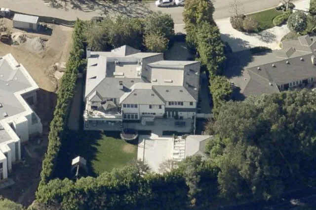 Vista aérea de la mansión de Ben Affleck . Foto: The Wall Street Journal