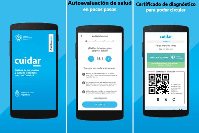 App Cuidar en Argentina. Foto: difusión.