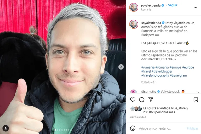 El youtuber hizo acto de presencia en su cuenta alterna para dar a conocer que se encontraba a salvo. Foto: Instagram El youtuber hizo acto de presencia en su cuenta alterna para dar a conocer que se encontraba a salvo. Foto: Instagram