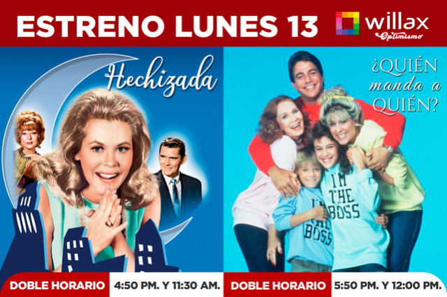 Hechizada y ¿Quién manda a quién? vuelven a la TV peruana. Foto: Willax TV