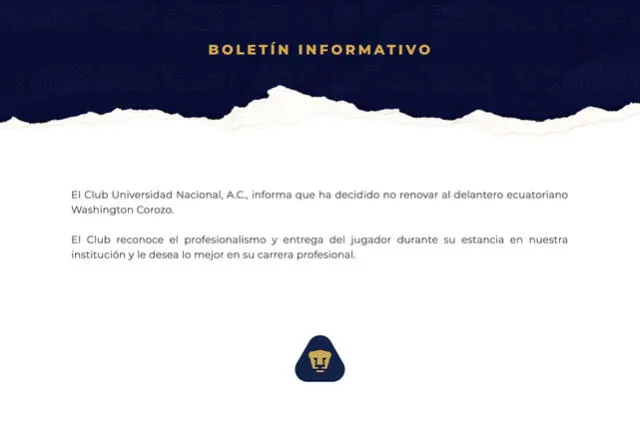 Comunicado Pumas