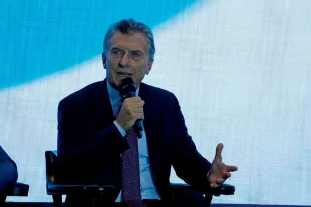 Mauricio Macri expresidente de Argentina (2015-2019) durante un conversatorio en el marco del Encuentro Ciudadano de la Fundación Libertad y Desarrollo. Foto: EFE
