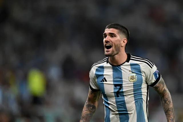 Rodrigo de Paul es titular con Argentina. Foto: AFP