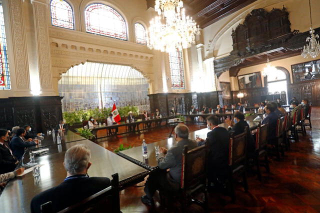 Pedro Castillo viene sosteniendo reuniones en Palacio de Gobierno. Foto: Presidencia del Perú.