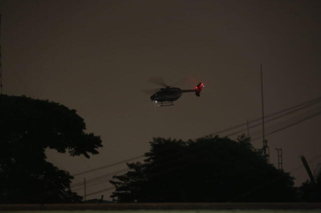 Pedro Castillo fue trasladado a la Diroes en un helicóptero. Foto: La República