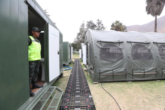 Base de la Marina de Guerra en apoyo a desastres ya opera en Huarochirí [FOTOS]