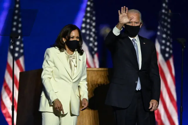 Joe Biden ofrece su primer discurso como presidente electo de EE. UU. Foto: AFP