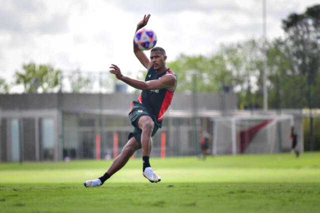 Tras ser presentado, Rondón se puso a órdenes de Demichelis en los entrenamientos. Foto: River Plate