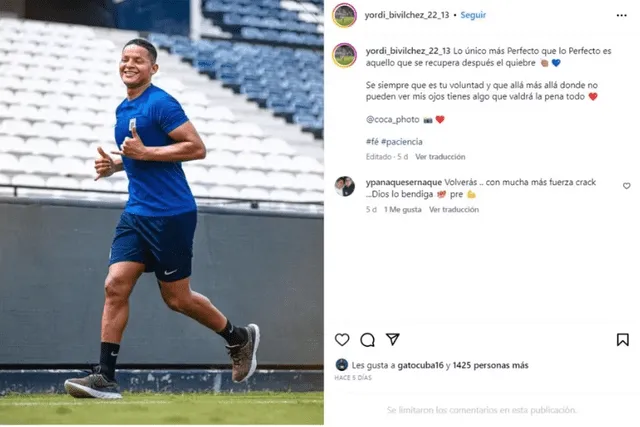  Jugadores de Alianza desactivan comentarios en redes. Foto: Instagram    