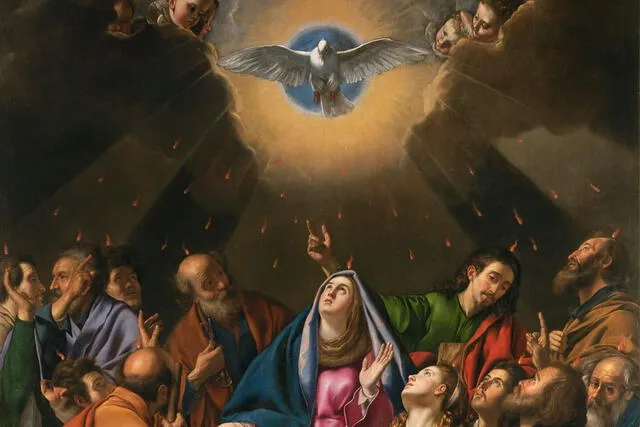 El Espíritu Santo apareció sobre los apóstoles como señal para que difundan la palabra de Cristo. Foto: Desde la Fe.