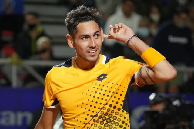 Alejandro Tabilo llegó hasta los cuartos de final en el ATP Challenger de Cali, Colombia. Foto: La Tercera   