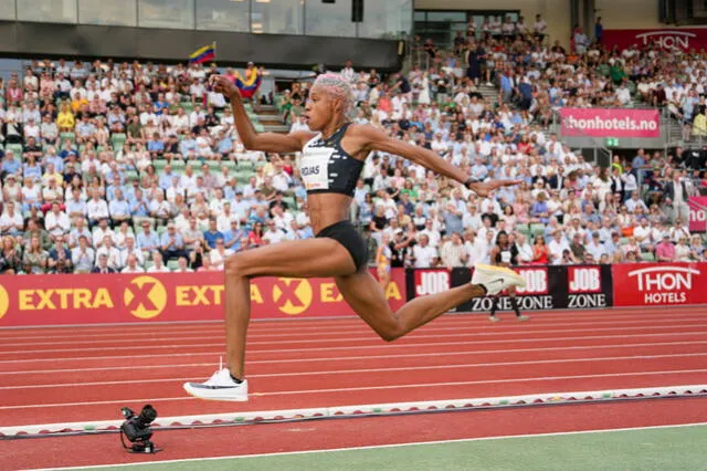 Yulimar Rojas ganó en Oslo con un salto triple de 14.91 metros. Foto: Panam Sports