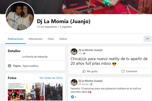 'La Momia' apareció en una de las publicaciones de Raúl Romero en redes sociales. Foto: Facebook    