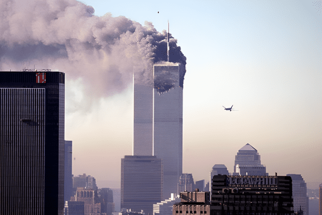  Segundo avión a punto de impactar contra la torre. Foto: CNN    
