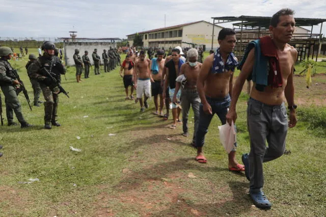 Así fue el traslado de reclusos del penal La Pica. Foto: Vice. Seguridad y Paz./X